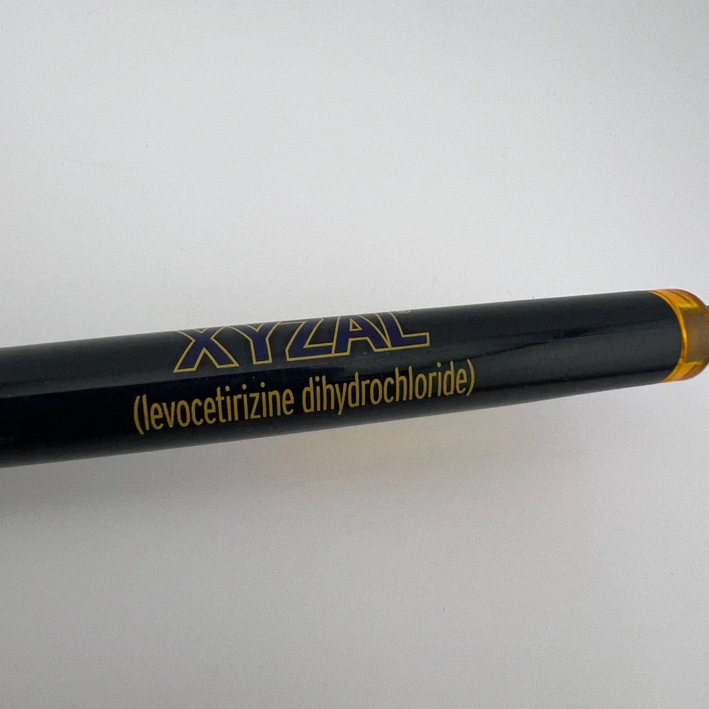 Xyzal Ballpoint Pens Pharmaceutical Promo 2010s Blue Ink 2pc PaperMate Blk Wht